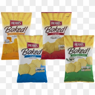 Herr's Baked Potato Crisps- Available In Four Delicious - Potato Chips Clipart
