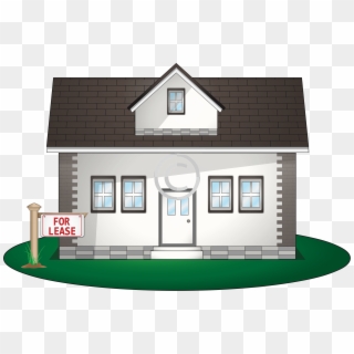 House With For Lease Sign - House Clipart