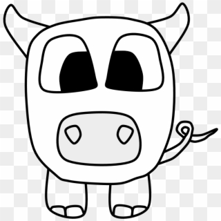 Pig, Big Eyes, Black And White, Cartoon Animal, Png - Cartoon Clipart