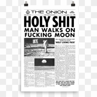 'man Walks On Moon' Front Page Poster From The Onion's - Heritage Motor Centre Clipart