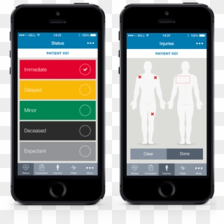 Ger Hc Patient Tracking Iphone Triage And Injury Screens - Smartphone Clipart