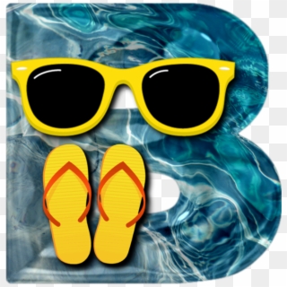 Alfabeto Praia Óculos Amarelo Png, Yellow Glasses Alphabet - Visual Arts Clipart