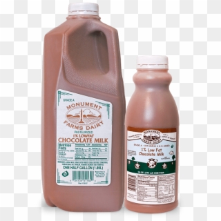 A Pint And Half Gallon Of Monument Farms 1% Local Chocolate - Monument Farms Dairy Chocolate Milk Clipart
