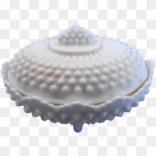 Fenton White Milk Glass Hobnail Oval Candy Dish With - Ceramic Clipart
