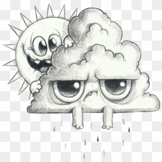 #cute #cloud #storm #emoji #freetoedit - Chris Ryniaks Morning Scribbles Clipart