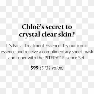 Chloe's Secret To Crystal Clear Skin It's Facial Treatment - Printing Clipart