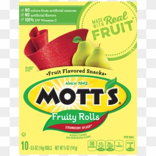 Mott's Fruit Snacks Fruity Rolls Strawberry Splash - Natural Foods Clipart