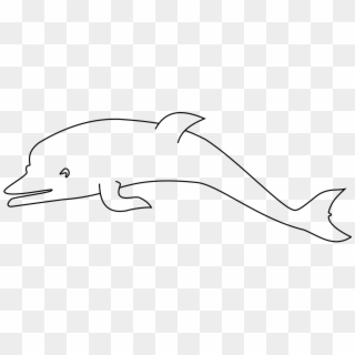 Fish Dolphin Jumping - Dolphin Clipart Black And White Png Transparent Png