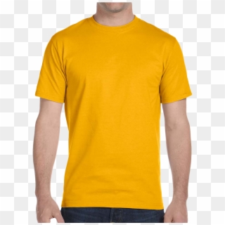 , 50/50 T Shirt - Mustard Yellow Blank Shirt Clipart