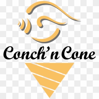 Conch 'n Cone Food Truck - Calligraphy Clipart
