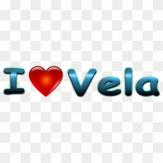 Vela 3d Letter Png Name - Heart Clipart
