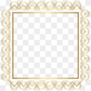Gold Frame Border Clip Art - Picture Frame - Png Download