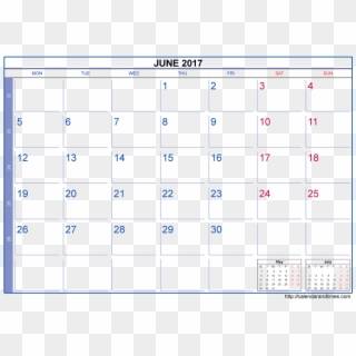 June 2017 Printable Calendar Template 2018 - July 2018 Calendar Transparent Clipart