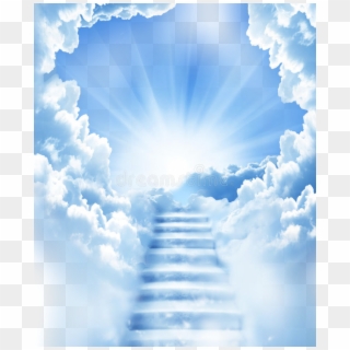#ceu #sky #nuvens #escada #escadaria #clouds #sol #sun - God Received An Angel Clipart