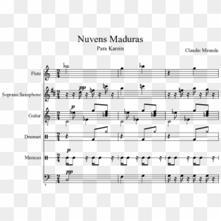 Nuvens Maduras Sheet Music Composed By Claudio Miranda - Shadilay Clarinet Sheet Music Clipart