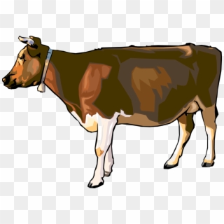 Vector Illustration Of Farm Agriculture Livestock Cattle - Brown Cow Clip Art - Png Download