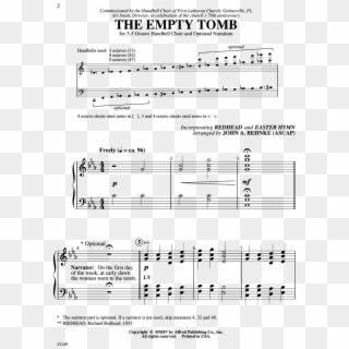 Click To Expand Empty Tomb Thumbnail - Sheet Music Clipart