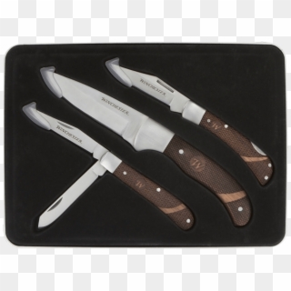 Winchester Rosewood Pocket Knife Set - Knife Clipart