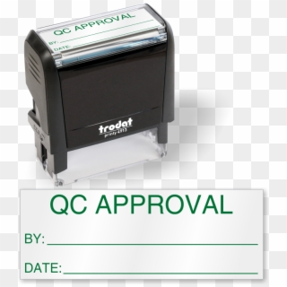 Qc Approval Self Inking Inspection Stamp - Approval Stamp With Signature Clipart