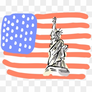 Vector Illustration Of Statue Of Liberty Colossal Neoclassical - Statua Della Libertà Clipart - Png Download