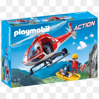 Mountain Rescue Helicopter - Playmobil Action 9127 Clipart