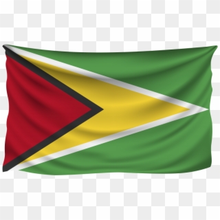 Guyana Wrinkled Flag - Guyana Flag Psd Clipart
