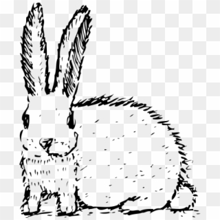 Rabbit Rubber Stamp - Domestic Rabbit Clipart