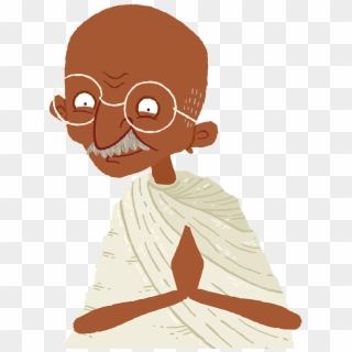 This Is Mohandas Gandhi - Illustration Clipart