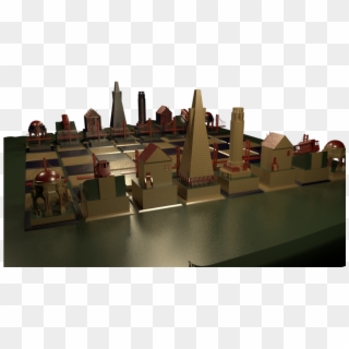 3d Chess Set Of San Francisco Skyline Created In Maya - Brutalist Architecture Clipart