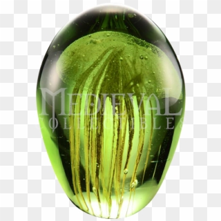 Yellow And Green Mist Jellyfish Art Glass - Sphere Clipart