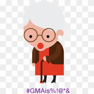 Grandma Clipart Baseball - Grandmother Cartoon Grand Mother - Png Download