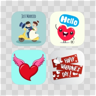 Stunning Couple With Love Emoji's On The App Store - Happy Valentine's Day Free Clipart