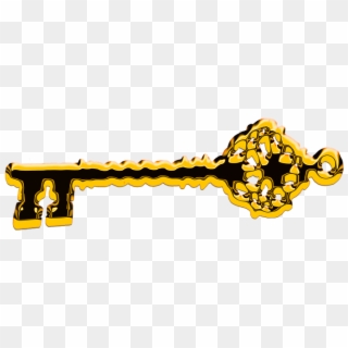 Key Gold Golden Golden Key Isolated - Portable Network Graphics Clipart