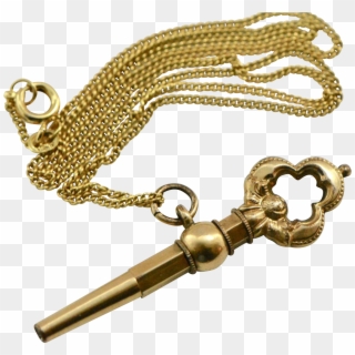 Antique Victorian Gold Fill Fancy Watch Key Pendant - Locket Clipart