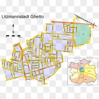 Litzmannstadt Ghetto Plan - Getto Łódź Mapa Clipart