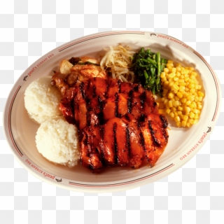 Spicy Bbq Chicken Marinated Bbq Chicken With Our Special - Steamed Rice Clipart