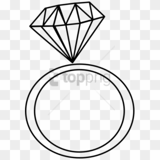 Free Png Ringblack And White Png Image With Transparent - Engagement Ring Clipart