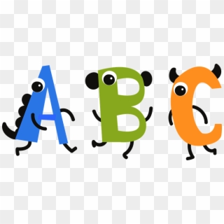 Alphabet School Cartoon Symbol Abc Funny Eyes - Alphabet Cartoon Png Clipart