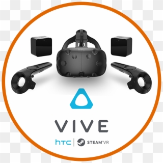 Htc Vive Learn More - Htc Vive Vr Headset And Controllers Clipart