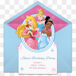 Disney Princess Winter Online Invitation - Doll Clipart