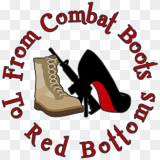 Combatboot2redbottom - Combat Boots And Heels Clipart