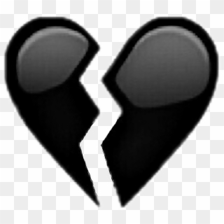 Brokenheart Blackheart Aesthetic Blackaesthetic Ⓒ - Heart Broken Emoji Transparent Clipart