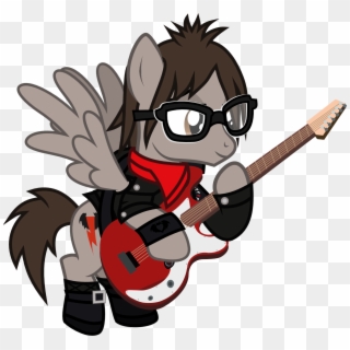 Clothes, Derpibooru Exclusive, Emo, Flying, Glasses, - My Chemical Romance Mlp Clipart