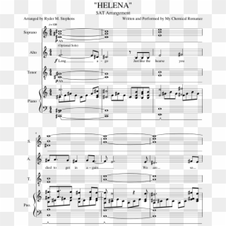 Helena - My Chemical Romance Helena Score Clipart
