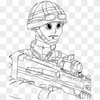 British Soldier Manga - British Soldiers Line Drawing Clipart