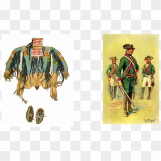 Native Americans In British Uniforms Clipart