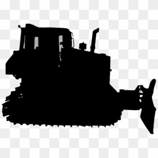 Bulldozer Silhouette - Silhouette Clipart