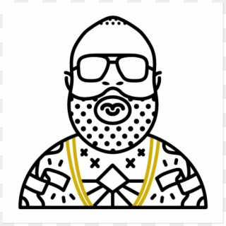 Part Of The 'parental Advisory' Series By Others - Rick Ross Line Drawing Clipart