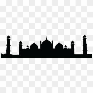 Free Clipart Of A Badshahi Mosque Lahore Pakistan Black - Badshahi Mosque - Png Download