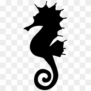 Clipart - Silhouette Of A Seahorse - Png Download